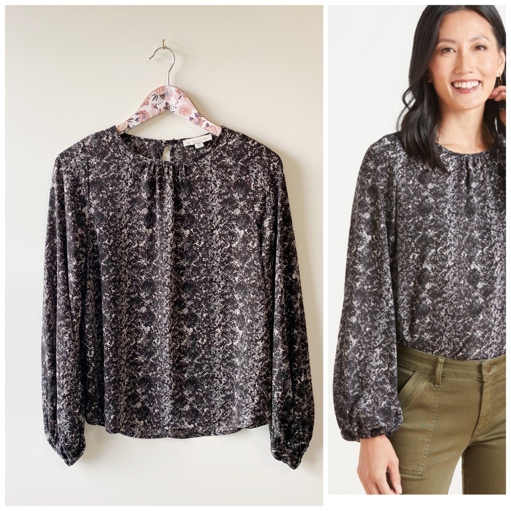 Evereve ALLISON JOY Harper Volume Sleeve Blouse! XS